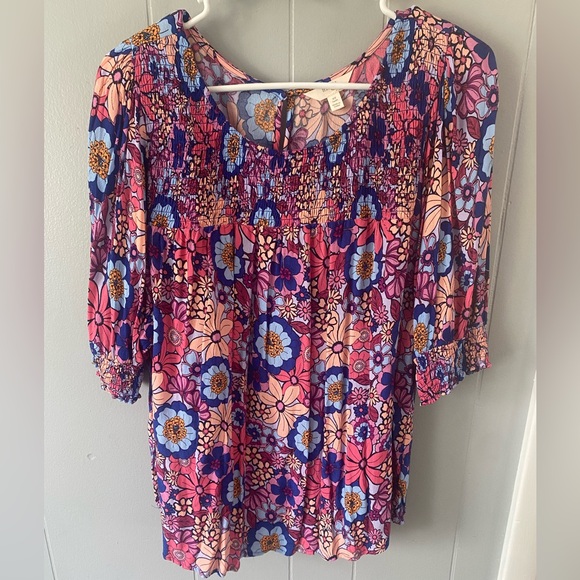 Terra & Sky Multicolor Floral Top - Picture 1 of 5
